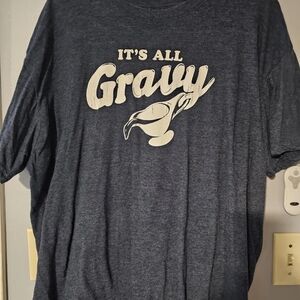 Crazy Dog T-Shirts Blue 'It's All Gravy' Short Sleeve Tee